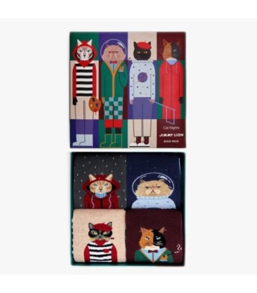 Pack de Calcetines Cat Night | Jimmy Lion - ¡Estilo Felino para tus Pies!