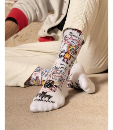 Calcetines Athletic Basquiat Batman | Jimmy Lion - ¡Arte y Estilo en tus Pies!