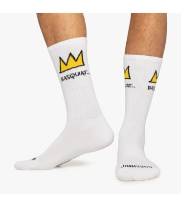 Calcetines Athletic Basquiat Crown | Jimmy Lion - ¡Arte Contemporáneo en tus Pies!