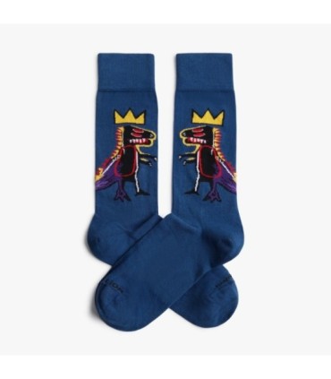 Calcetines Basquiat Pez Dispenser Blue | Jimmy Lion - ¡Arte en tus pies!