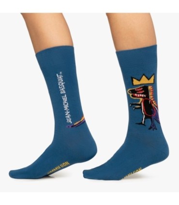 Calcetines Basquiat Pez Dispenser Blue | Jimmy Lion - ¡Arte en tus pies!