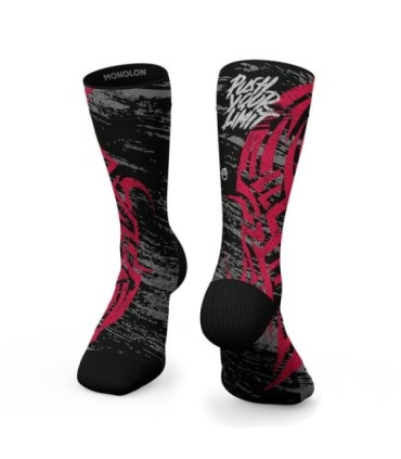 Calcetines Push Your Limit Rojo | Monolon - ¡Impulsa tu rendimiento con estilo!