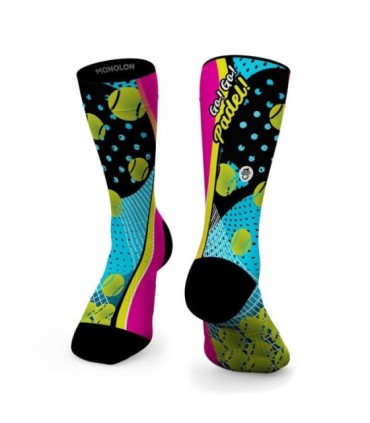 Calcetines Go! Go! Padel! Fluor | Monolon - ¡Destaca en la cancha con estilo!