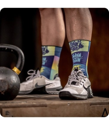 Calcetines One More Rep Azul | Wabiks - ¡Supera tus límites con estilo!