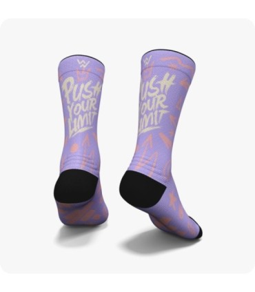 Calcetines Push Morado | Wabiks - ¡Supera tus límites con estilo!
