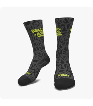 Calcetines Beast Mode Negro | Wabiks - ¡Desata tu fuerza interior!