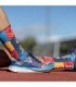 Calcetines Born to Run Azul/Rojo | Wabiks - ¡Corre con estilo y comodidad!