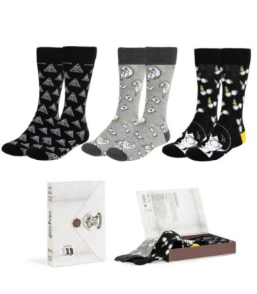 Pack de 3 Calcetines Harry Potter 55 | Warner Bros - Estilo Mágico y Confort