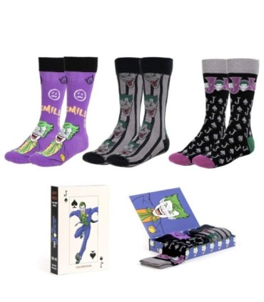 Pack de 3 Calcetines Batman y Joker | Warner Bros - Dualidad de Gotham en tus Pies